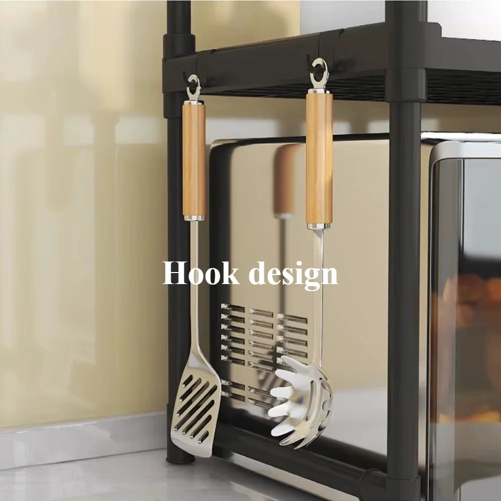 Kitchen Storage Rack Microwave Shelf Condiment Organizer Shelf Multi-Layer Simple Countertop Tidying Shelves Kitchen Accessories