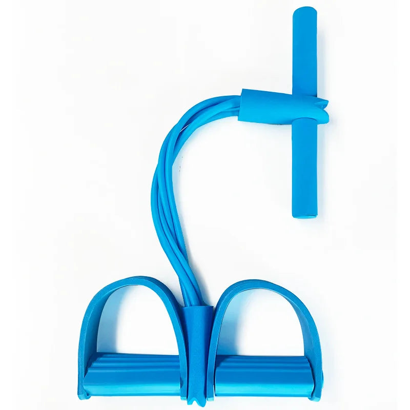 Multifunction Tension Rope, 4-Tube Elastic Yoga Pedal Puller Resistance Band, Natural Latex Tension Rope Fitness Equipment, for Abdomen/Waist/Arm/Leg Stretching Slimming Training