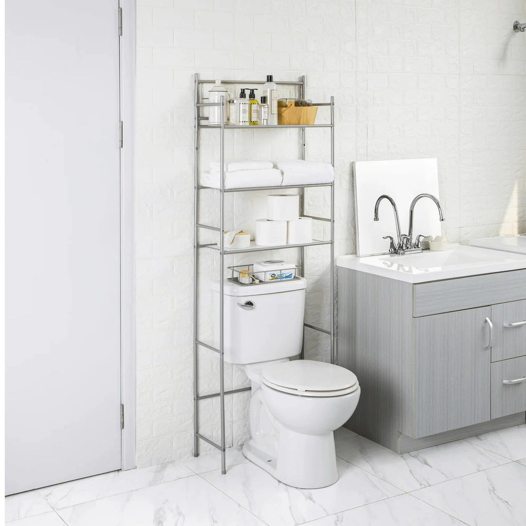 Mainstays 3-Shelf Over-The-Toilet Steel Storage Rack