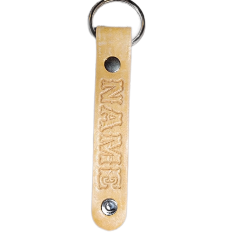 Hand-Stamped Customizable Key Fob