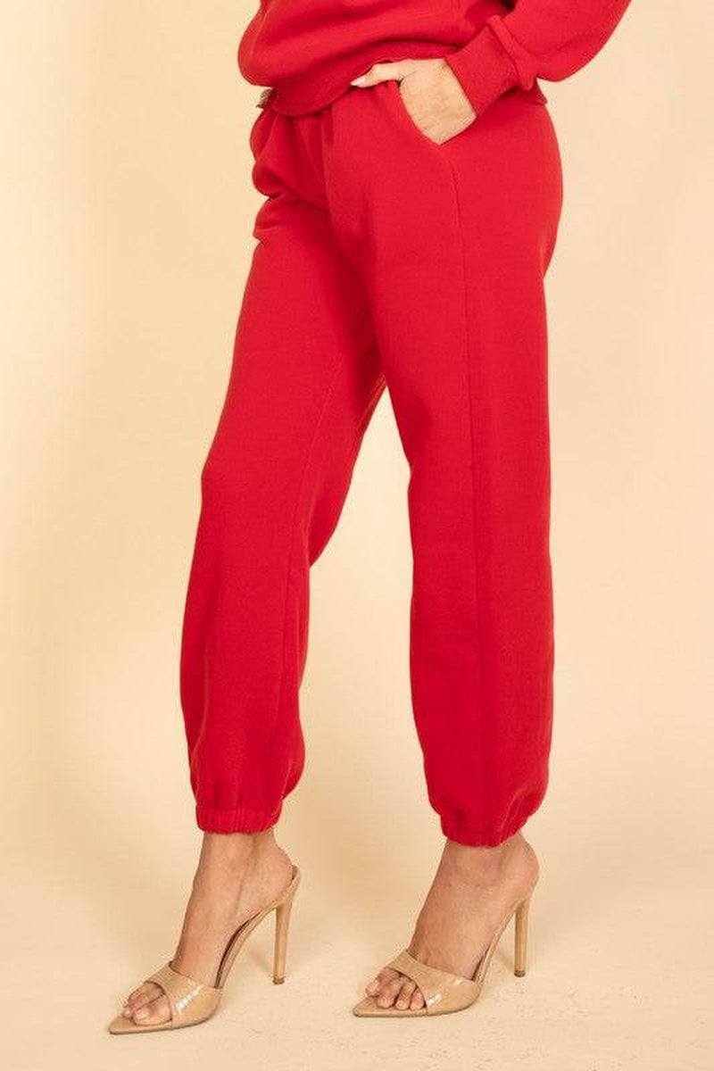 Side Pocket Drawstring Waist Sweatpants