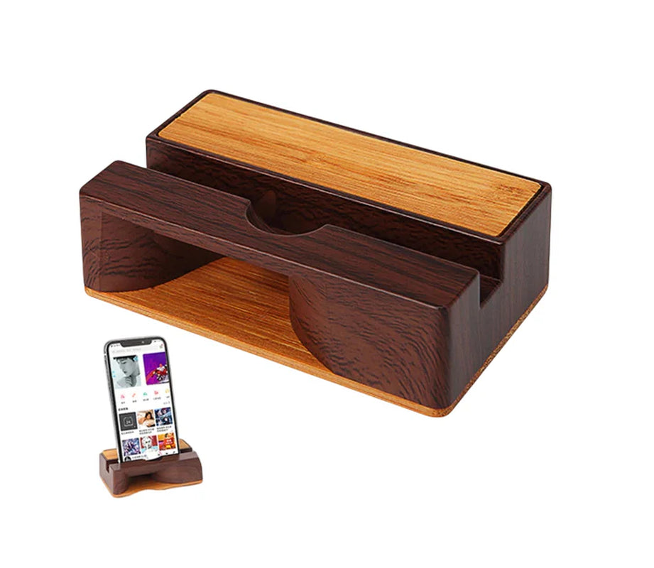 Mobile Phone Sound Amplifier Stand Wooden Cell Phone Stand with Sound Amplifier Phone Holder Desk Support