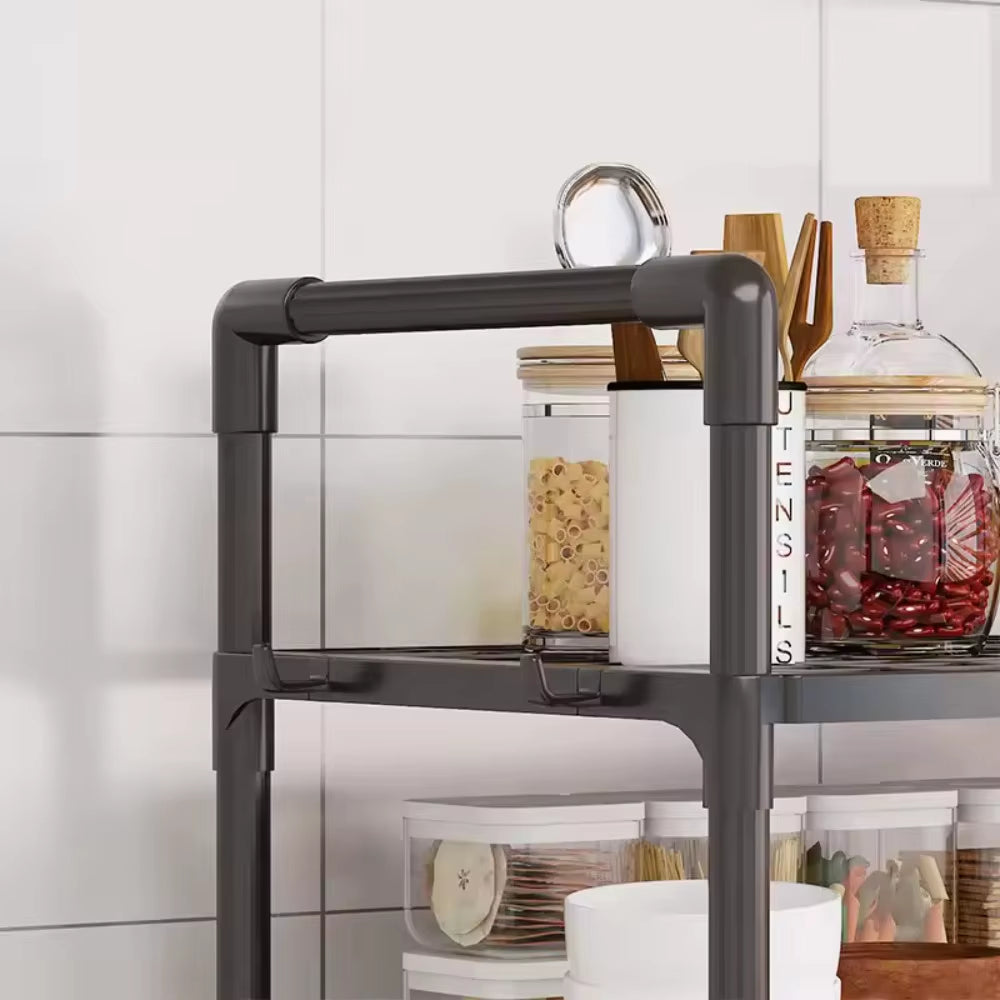 Kitchen Storage Rack Microwave Shelf Condiment Organizer Shelf Multi-Layer Simple Countertop Tidying Shelves Kitchen Accessories
